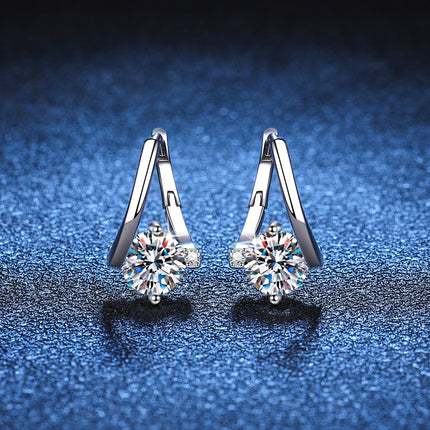 S925 Silver Moissanite Affordable Luxury Earrings