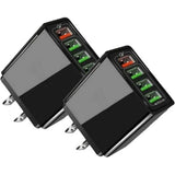 LuminaCharge | 4 Port USB Charger | 4 USB Ports Simultaneous Charging | CE RoHS Certified | Charge 4 Devices at Once -