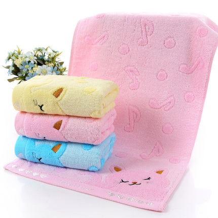 Bamboo Fiber Kitten Face Bath Towels