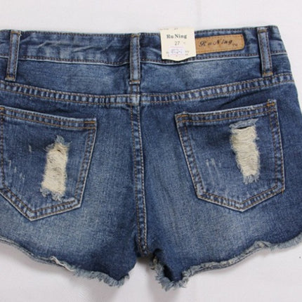 Torn Denim Shorts For Women