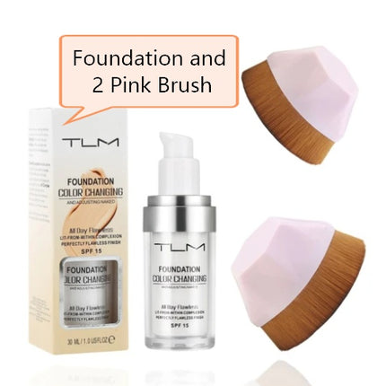 Temperature Liquid Foundation Concealer Portable Natural Color  Makeup Foundation BB Concealer