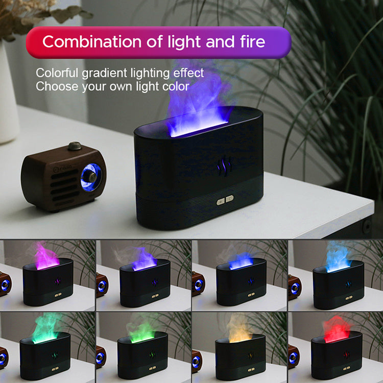 ZenFlame | Ultrasonic Humidifier | Usb Powered | Essential Oil Diffuser | Rgb Flame | Aromatherapy Night Light -