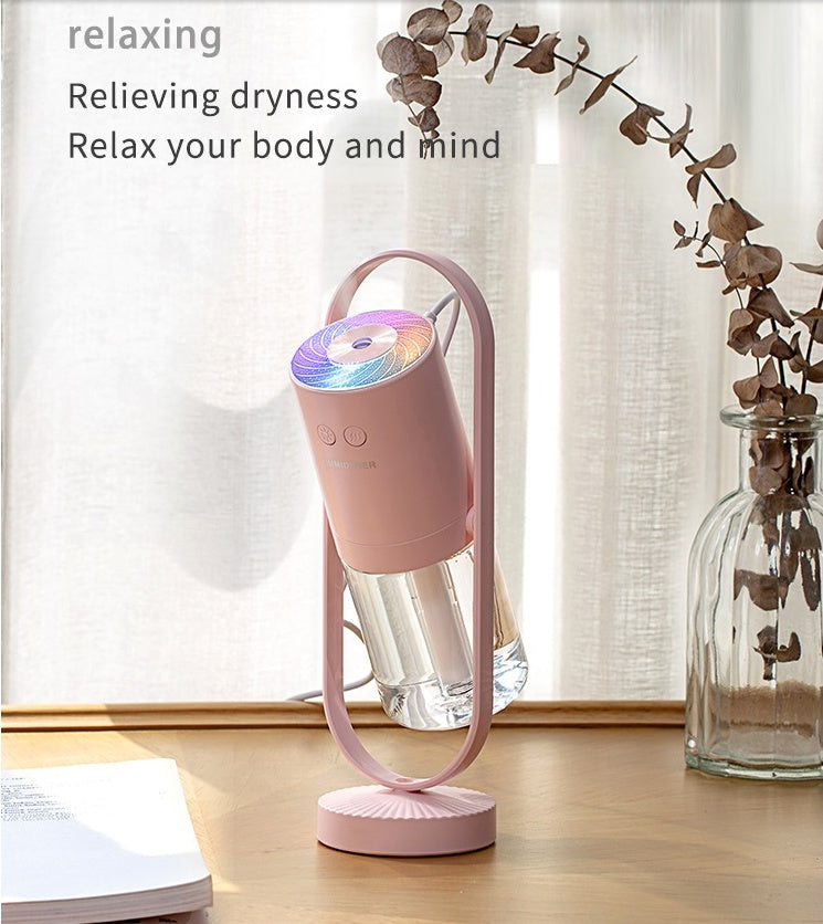 Magic Shadow USB Air Humidifier | Ultrasonic Mist Maker with Projection Night Light | Mini Air Purifier for Home, Car & Office | 200ML Quiet 30dB Design - Home & Garden > Household Appliances > Climate Control Appliances > Humidifiers