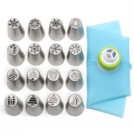 3 in one LIMITED EDITION CHRISTMAS STYLE Stainless Steel Cake Decorating Nozzle