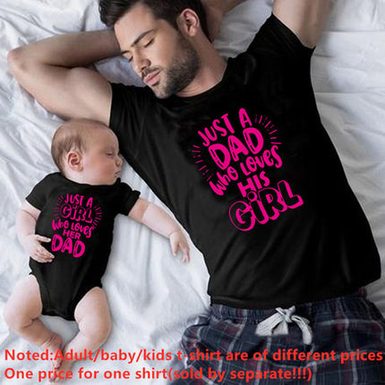 Just A Dad Who Loves His Girl Parent-child T-shirt