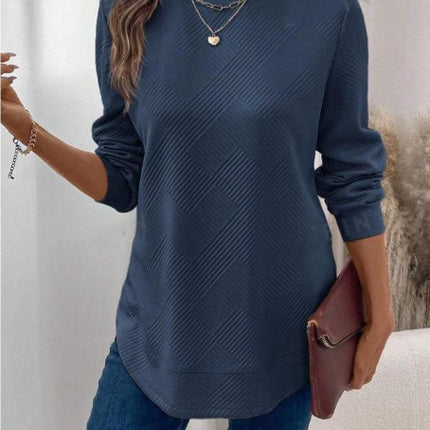 Women's Crew Neck Casual Long Sleeve Shirt