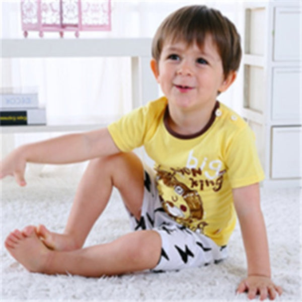 BabyJoy | Cartoon Baby Tee Set | Soft Cotton | Cartoon Animal Stripe | 80-100 cm | Everyday Wear -