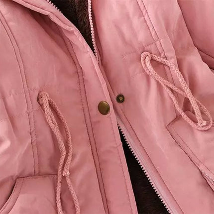 Thick Winter Jacket Women Large Size Long Section Hooded parka outerwear new fashion fur collar Slim padded cotton warm coat