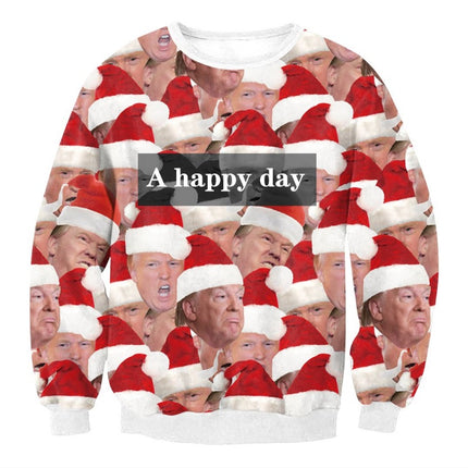 UGLY CHRISTMAS SWEATER Vacation Santa Elf Funny Womens Men Sweaters Tops Autumn Winter Clothing