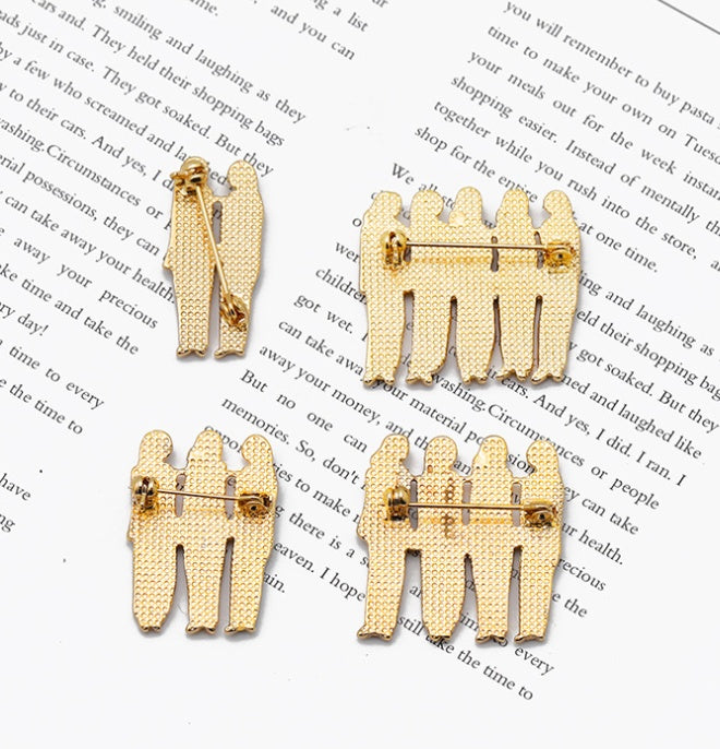 Good Sister | Brooch | Geometric Alloy Design | Unisex Jewelry For Everyday Wear | Durable Accessory Gift -