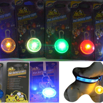 Dog LED glowing pendant necklace Safety puppy Cat Night Light Flashing Collar