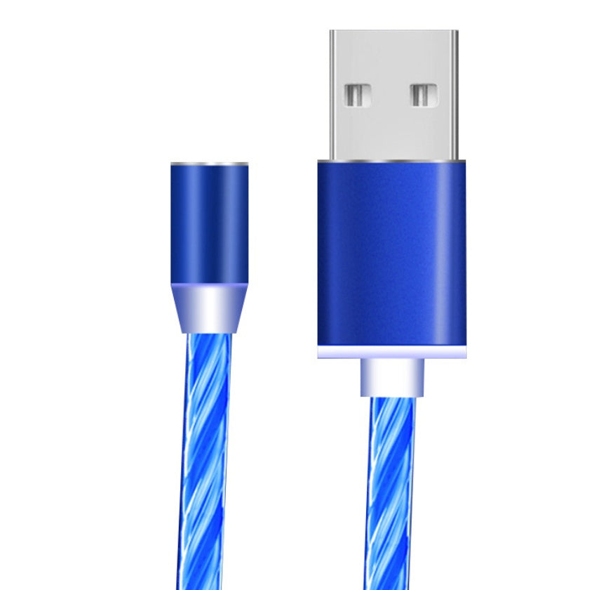 Flowing Ligh | Magnetic Charging Cable | Magnetic Docking | Lightning Usb C | Reduces Port Wear -