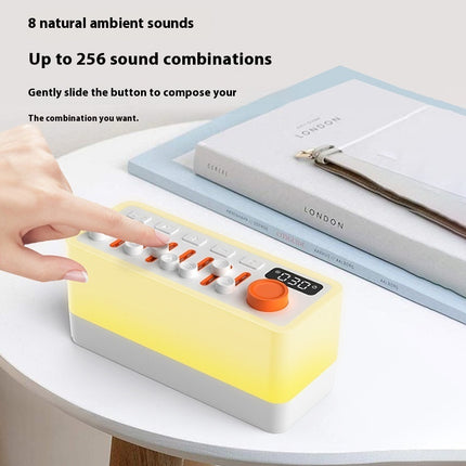 White Noise Sleep Sound Machine DIY Bluetooth-compatible Stereo Light RGB Seven-color Atmosphere Night Light