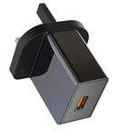 Black UK plug