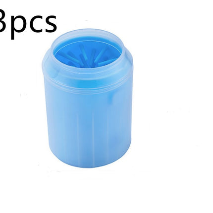 Pet Paw Cleaner Cleaning Kit Cup Soft Brush Can