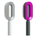 Self-Cleaning Hair Brush for Women | One-Click Cleaning Detangling Comb | 3D Air Cushion Scalp Massage Brush | Anti-Static, No-Pull Hairbrush | Pain-Free Detangling for All Hair Types | Optional Wall-Mounted Storage - Health & Beauty > Personal Care > Hair Care > Hair Styling Tools > Combs & Brushes > Paddle Hairbrushes