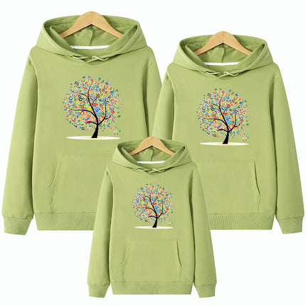 Parent-child Wear A Family Of Three Whole Family Mother And Child Wear Hooded Sweater Coat