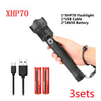 3PC XHP70 USB 2pcs18650