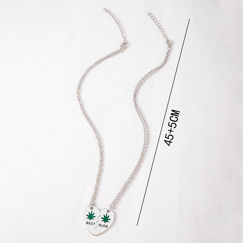 Leaves Best Friend | Heart Necklace | Eco Steel | Durable Wear | Silver Gold | Gift -