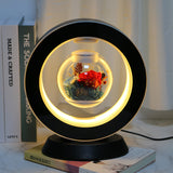 AuraBloom | Floating Flower Lamp | Levitation Bloom Rotation | Romantic Gift | Red -