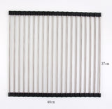 | Folding Kitchen Drain Rack | Stainless Steel | Easy to Clean | Space Saving | Large | Keeps Counter Dry and Organized -