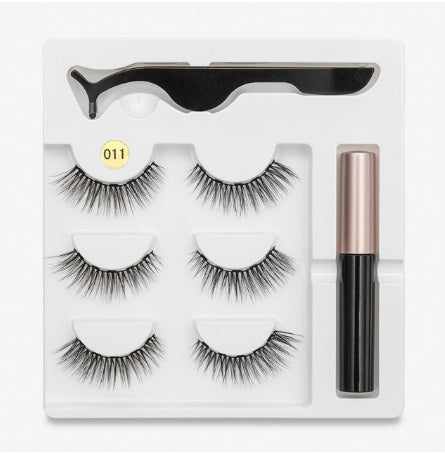 Magnetic False Eyelashes | Fashion Cotton Stem Lash Pair | Lightweight Chemical Fiber Lashes | Reusable Natural Look Magnetic Eyelash Set | Easy Wear & Comfortable Fit - Health & Beauty > Personal Care > Cosmetics > Makeup > Eye Makeup > False Eyelashes