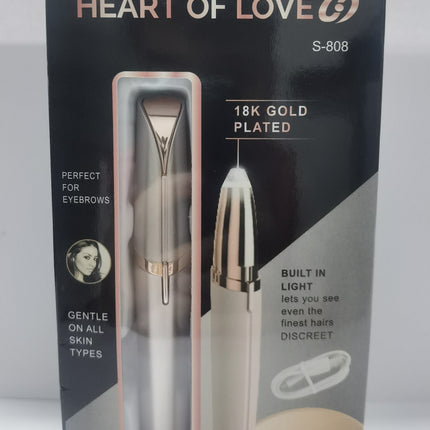Mini Electric Eyebrow Trimmer Lipstick Brows Pen Hair Remover Painless Razor Epilator with LED Light