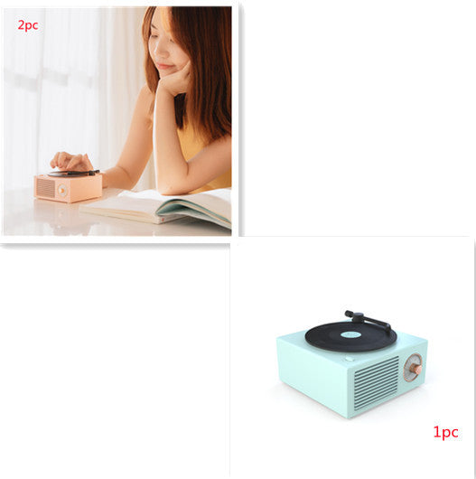 RetroSound | Wireless Mini Phonograph | Bluetooth | 1000mAh | 112x105x57mm | Compact Portable Speaker -
