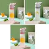 Large Capacity Spray Water Bottle | Leakproof Sports & Fitness Cup for Girls | Portable Travel Drinkware with Handle Strap | Wide-Mouth BPA-Free Plastic - Home & Garden > Kitchen & Dining > Food & Beverage Carriers > Water Bottles