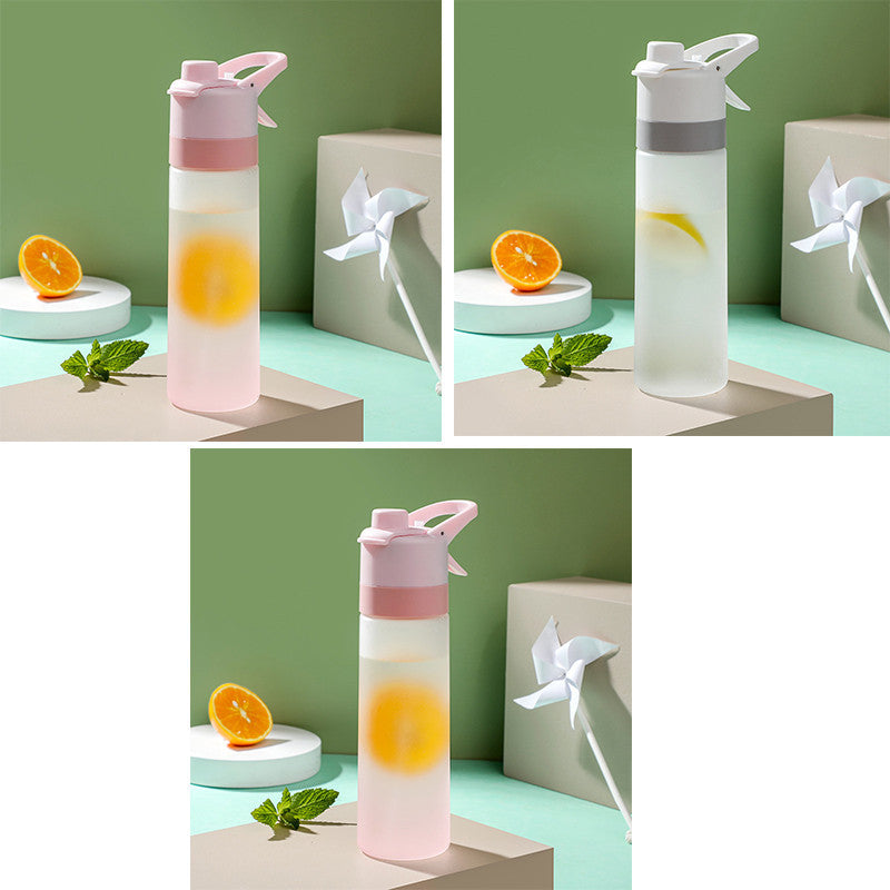 Large Capacity Spray Water Bottle | Leakproof Sports & Fitness Cup for Girls | Portable Travel Drinkware with Handle Strap | Wide-Mouth BPA-Free Plastic - Home & Garden > Kitchen & Dining > Food & Beverage Carriers > Water Bottles