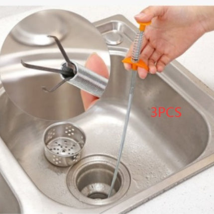 60CM Sewer Dredger Spring Pipe Dredging Tool Household Hair Cleaner Drain Clog Remover Cleaning Tools Household For Kitchen Sink Kitchen Gadgets