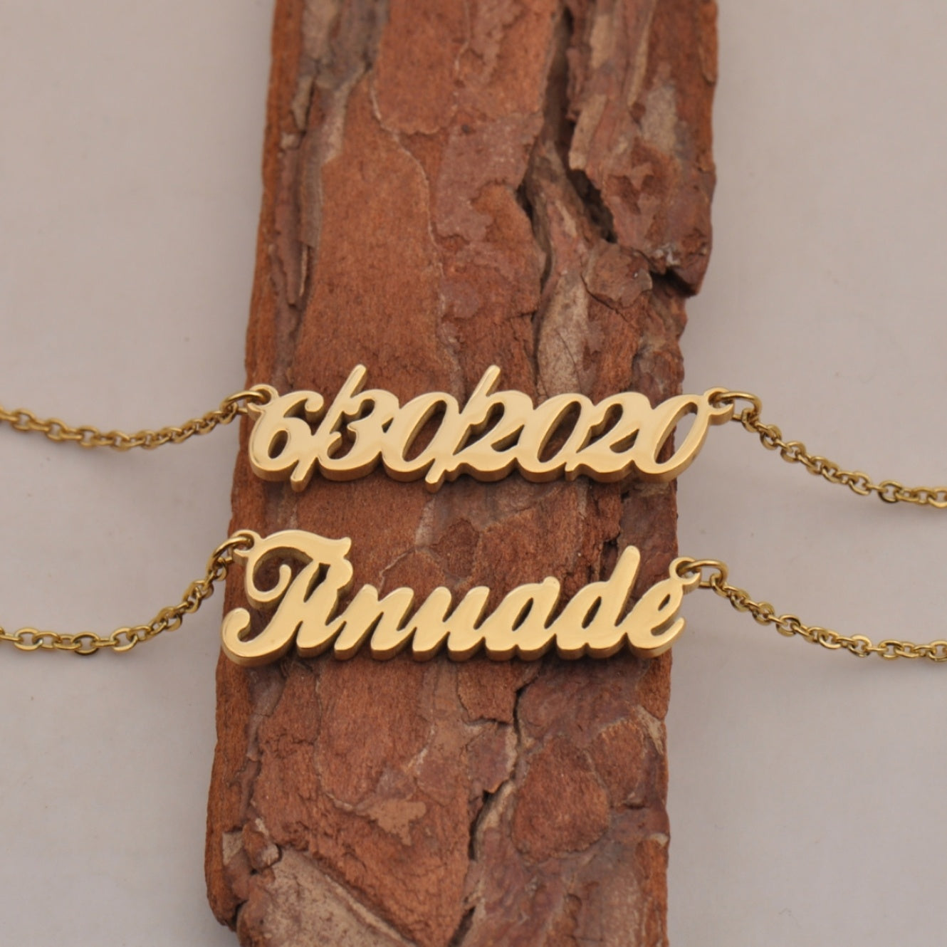 NameCraft | Name Pendant | Diy Name Pendant | Ideal Gift For Her | Gold 40+5cm, Rose Gold 40+5cm | Hypoallergenic Finish -