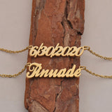 NameCraft | Name Pendant | Diy Name Pendant | Ideal Gift For Her | Gold 40+5cm, Rose Gold 40+5cm | Hypoallergenic Finish -