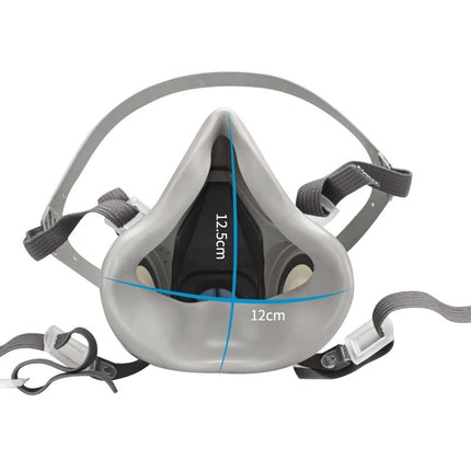 Original 6200 Reusable Respirator Half Face Cover Gas Mask With Fog-proof Glasses For Painting Spray Polishing Work Safety Smoke