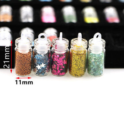48 In One Nail Jewelry Set Nail Sequins Powder DIY Handmade Toy Material 11x22mm