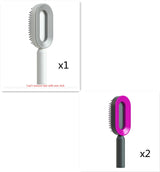 Self-Cleaning Hair Brush for Women | One-Click Cleaning Detangling Comb | 3D Air Cushion Scalp Massage Brush | Anti-Static, No-Pull Hairbrush | Pain-Free Detangling for All Hair Types | Optional Wall-Mounted Storage - Health & Beauty > Personal Care > Hair Care > Hair Styling Tools > Combs & Brushes > Paddle Hairbrushes