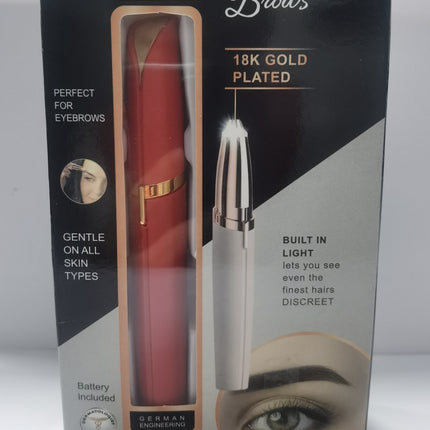 Mini Electric Eyebrow Trimmer Lipstick Brows Pen Hair Remover Painless Razor Epilator with LED Light