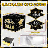 GradGlow | Graduation Money Box | Includes Gift Bags and Tape | Great for Cash Gifts | Party Ready Gift Box -