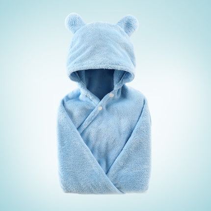 Cotton baby care hooded bath towel