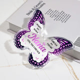 Butterfly Keepsakes | Acrylic Keepsake | Butterfly Shape | Purple Wing Pattern | Perfect Mother's Day Gift For Mom -