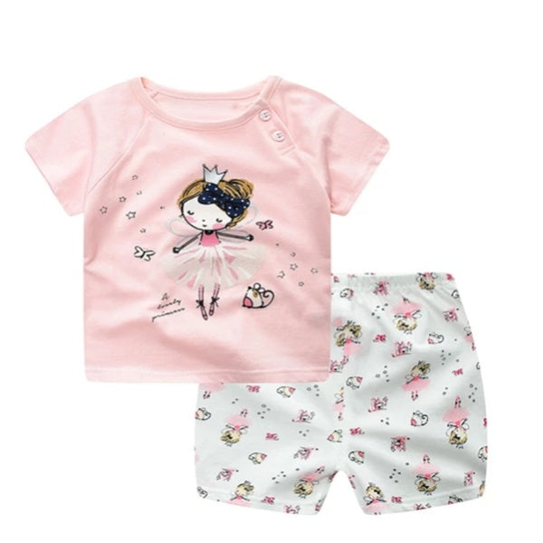 BabyJoy | Cartoon Baby Tee Set | Soft Cotton | Cartoon Animal Stripe | 80-100 cm | Everyday Wear -