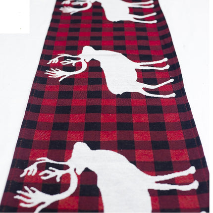 Christmas Elk Snowman Table Runner Merry Christmas Decorations