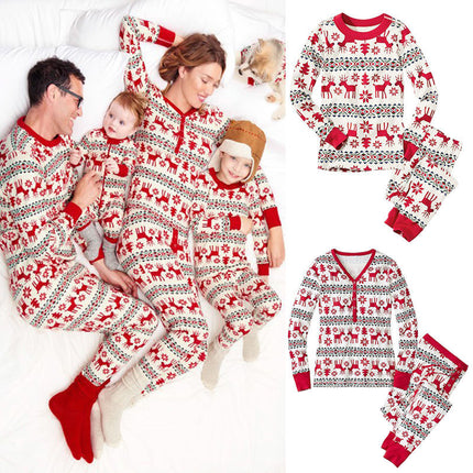 Christmas Parent-Child Suit Printing Home Service Pajamas Two-Piece