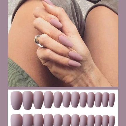 Frosted ballet fake nails