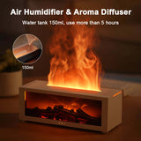 New Flame | Aromatherapy Diffuser | 3D Flame Effect | Large Room Humidifier | Multicolor | Calm Relaxing Home Ambience -