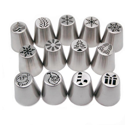 3 in one LIMITED EDITION CHRISTMAS STYLE Stainless Steel Cake Decorating Nozzle