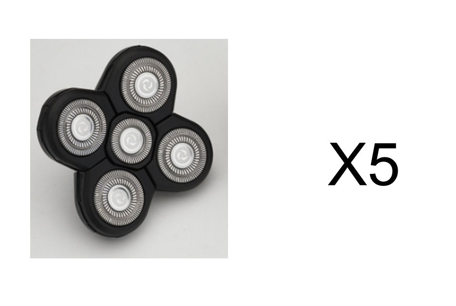 NovaGroom | 5-In-1 Shaver | Five Floating Blades | Nose And Beard Trimmer | Black | Close Head And Face Grooming -