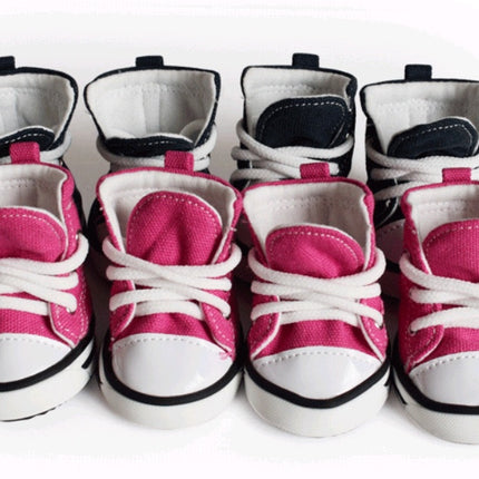 Pet denim canvas shoes dog shoes, sports and leisure waterproof non-slip dog shoes breathable and comfortable