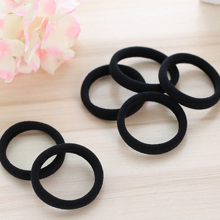 30pcs Hairdressing Tools Black Rubber Hair Band Links Rings Ropes Spring Eraser Holders Ponytail Hair Accessories Elastic Hair Band
