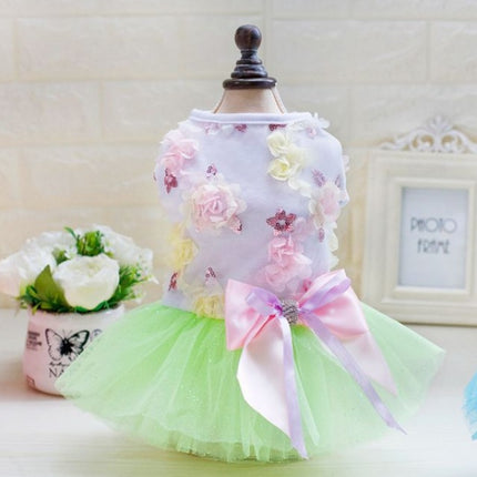 Dog Skirt Princess Tutu Spring-Summer Teddy Dress Mesh Thin Summer Dog Clothes